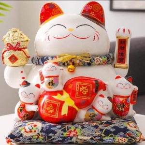 Mèo vẫy tay Tiền Tài Viên Mãn - 35cm
