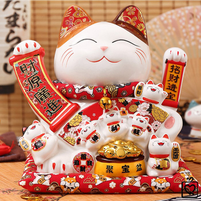 Mèo vẫy tay Vạn Tài Vạn Lộc - 28cm