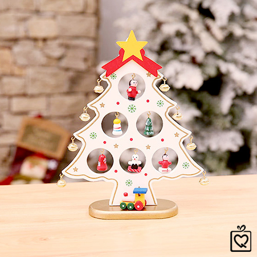 Mô hình cây thông Noel chuông vàng bằng gỗ