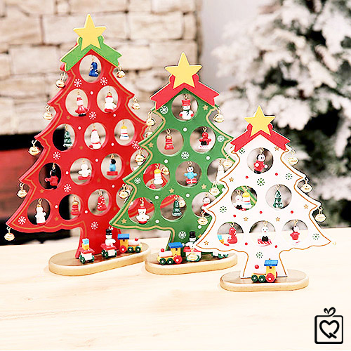 Mô hình cây thông Noel chuông vàng bằng gỗ