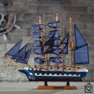 Mô hình thuyền buồm FJ45A5 xanh size 43cm