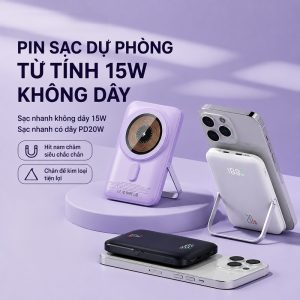 Sạc dự phòng từ tính Magsafe 10000mah kèm giá đỡ BL147 sạc không dây