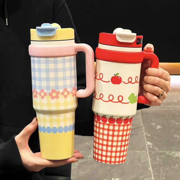 Bình giữ nhiệt caro 1000ml quai cầm BL48