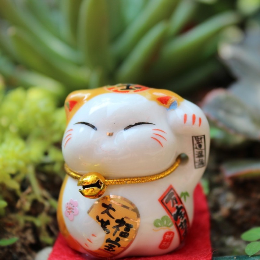 Bộ ngũ mèo thần tài mini Phúc Bảo Mãn Tại