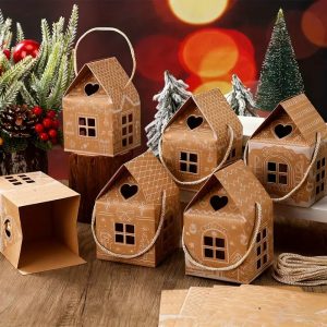 Set 6 hộp giấy đựng kẹo bánh Giáng sinh
