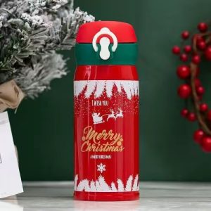 Bình giữ nhiệt inox Giáng sinh Merry Christmas 350ml - Đỏ
