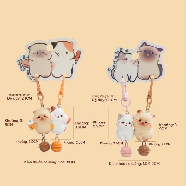 Bộ đôi móc khoá Mèo con đáng yêu BL188
