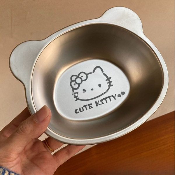 Đồ dùng ăn uống inox mèo Kitty dễ thương BL197