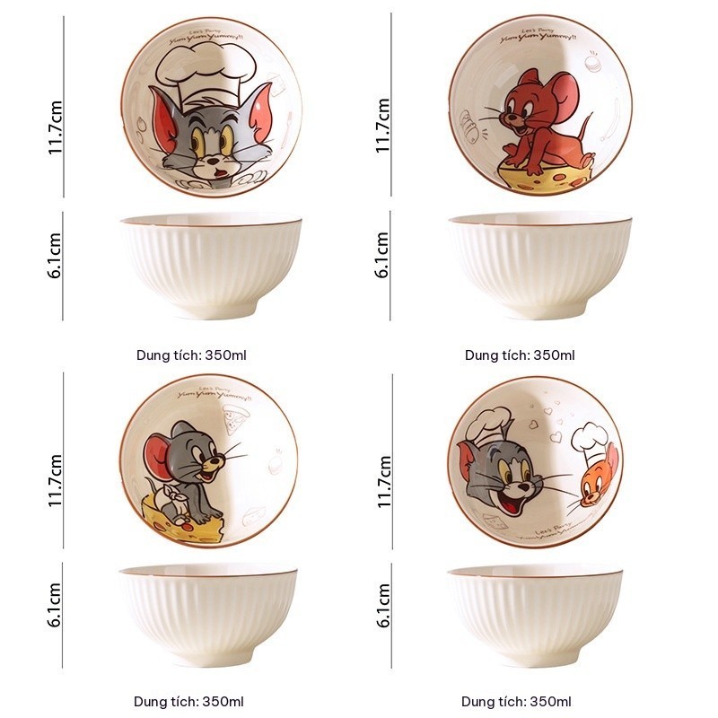 Set 4 bát ăn Tom&Jerry BD175