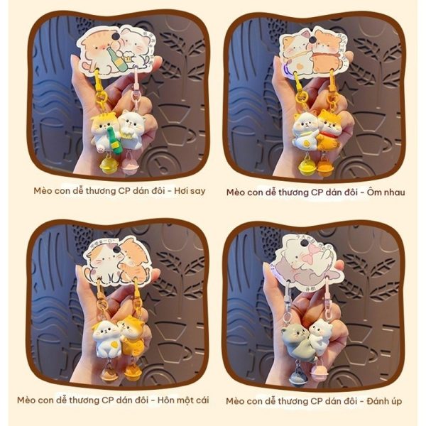 Bộ đôi móc khoá Mèo con đáng yêu BL188