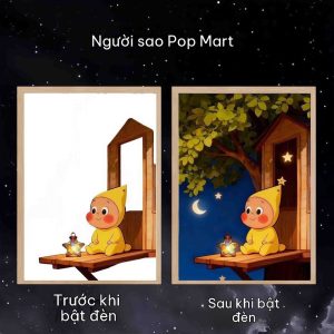 Tranh đèn led bầu trời người sao BL92