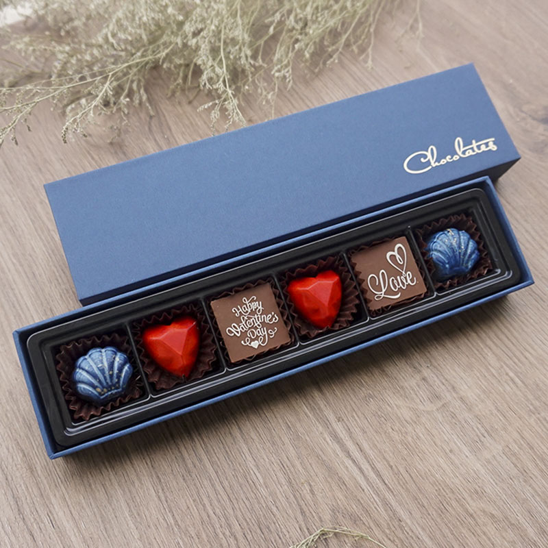 Socola Valentine Đôi Tim Hẹn Ước Hộp 6 viên SO06