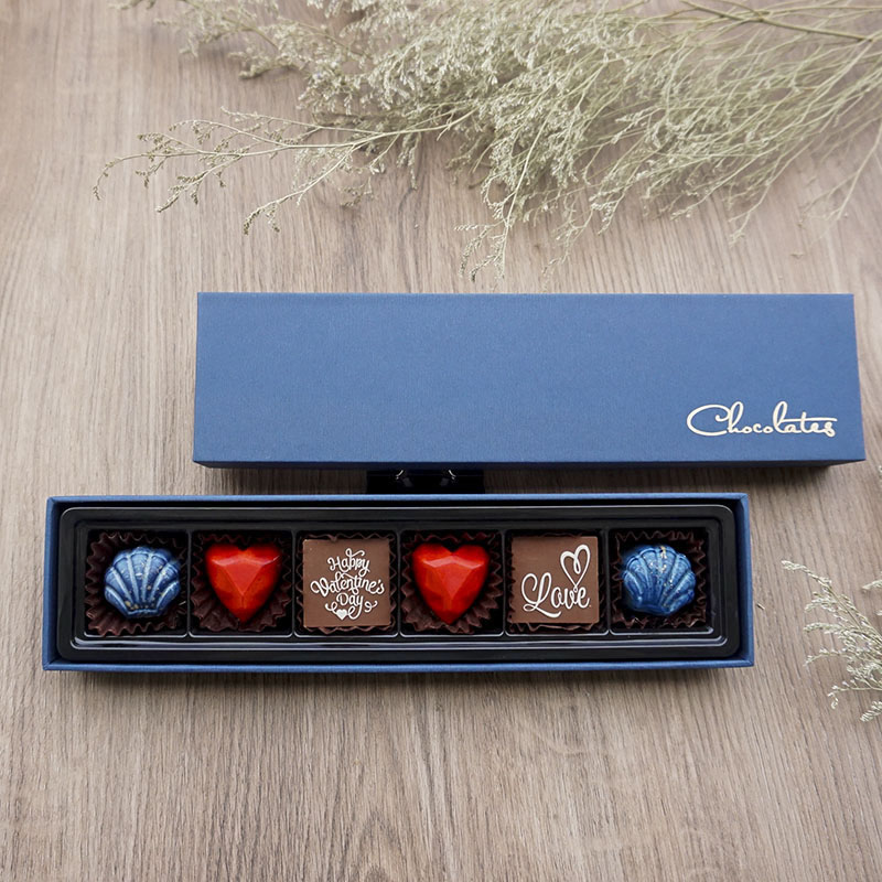 Socola Valentine Đôi Tim Hẹn Ước Hộp 6 viên SO06