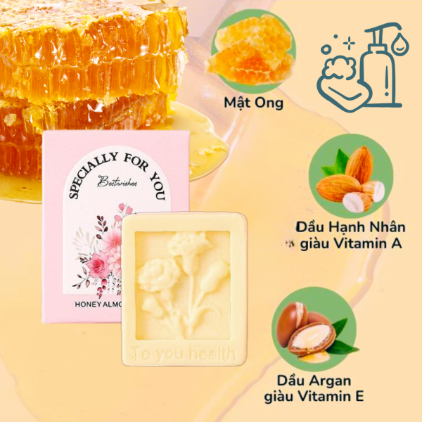 Xà bông mật ong hạnh nhân tự nhiên 100G