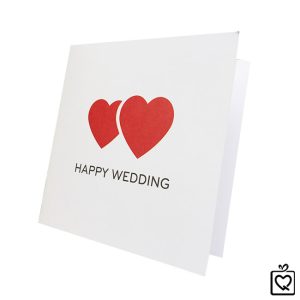 Thiệp vuông gấp Chúc Mừng Đám Cưới - Happy Wedding