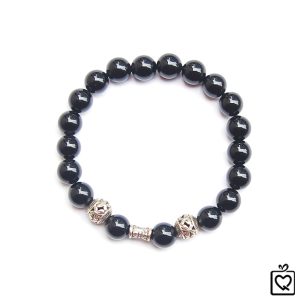 Vòng tay phong thủy đá mã não đen