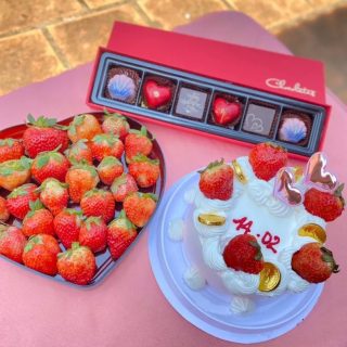 Ảnh thật khách chụp: Socola Quà tặng Đôi Tim Hẹn Ước Hộp 6 viên SO06 - Đỏ